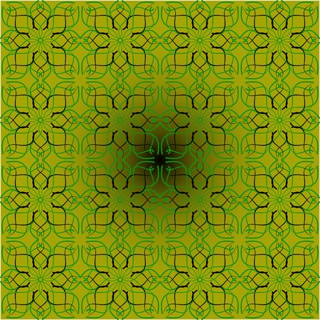pattern consisting of colored figures on a yellow backgroundのイラスト素材