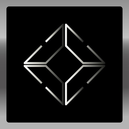 abstract  logo design template on black backgroundのイラスト素材