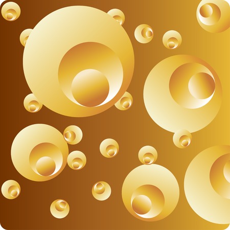 abstract pattern with different balls on a brown backgroundのイラスト素材