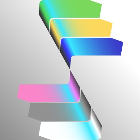 Abstract arrow infographics.  Illustration can be used for workflow layout, diagram, web design.のイラスト素材