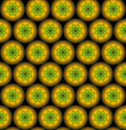 abstract pattern with colorful balls on a black の写真素材