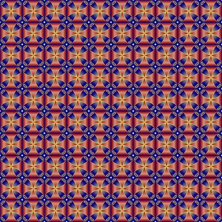 Vintage pattern from different figures on blue backgroundのイラスト素材