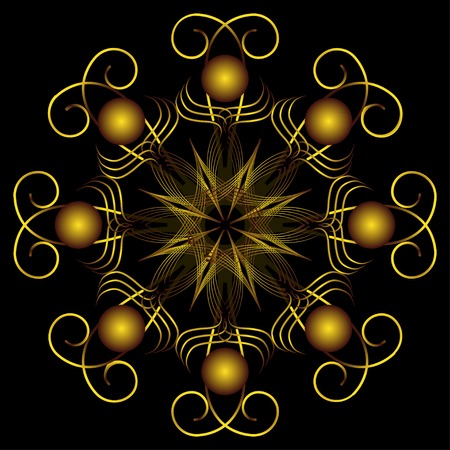 element for design and decorate on black backgroundのイラスト素材