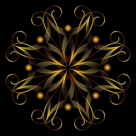 element for design and decorate on black backgroundのイラスト素材