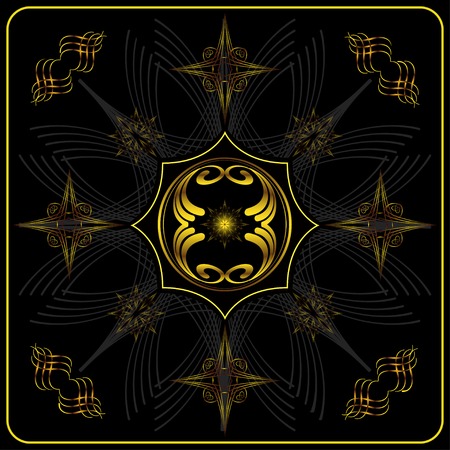 Element for design and decorate on black backgroundのイラスト素材