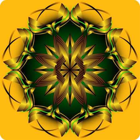 Element for design and decorate on yellow backgroundのイラスト素材