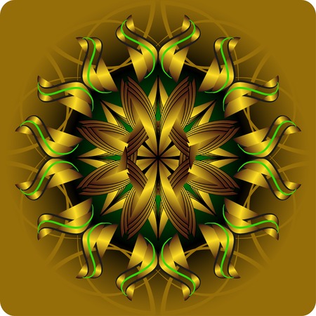 Element for design and decorate on darkly yellow backgroundのイラスト素材