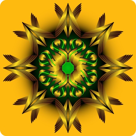 Element for design and decorate on yellow backgroundのイラスト素材