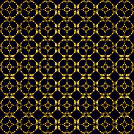 Vintage pattern from different figures on black backgroundのイラスト素材