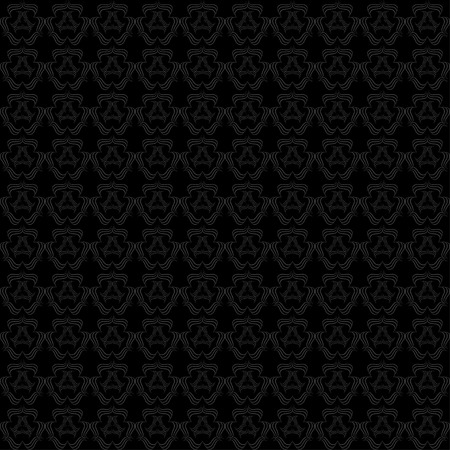 Vintage pattern from different figures on black backgroundのイラスト素材