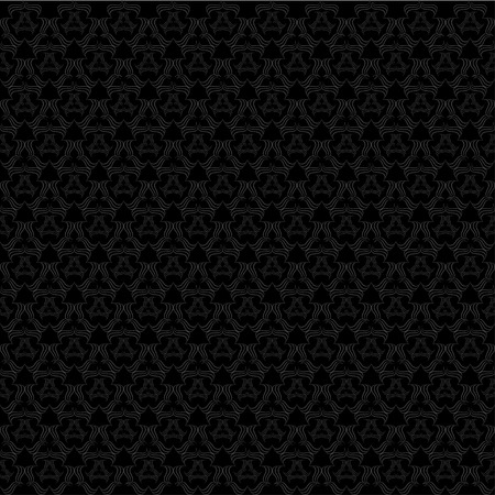 Vintage pattern from different figures on black backgroundのイラスト素材