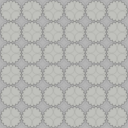 Vintage pattern from different figures on grey backgroundのイラスト素材