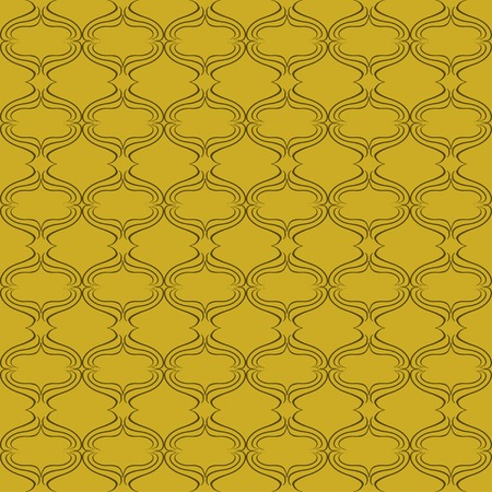 Pattern from different figures on a darkly yellow backgroundのイラスト素材