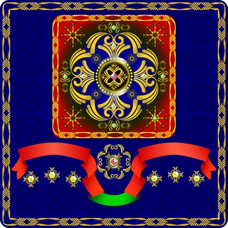 Vintage labels with bannersのイラスト素材