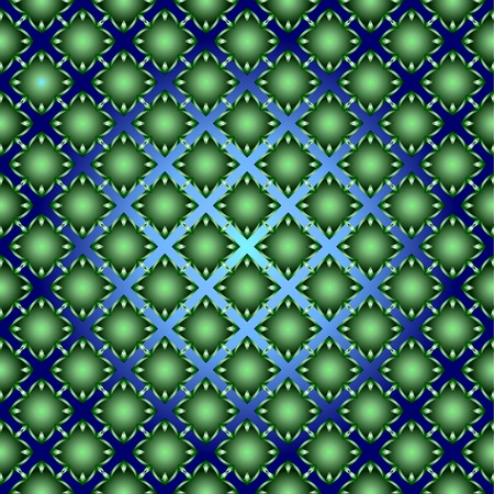 abstract pattern of squares with the ball in the middle on a blue backgroundのイラスト素材
