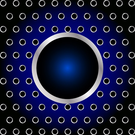 Black and blue square with holes and with the circle in the centerのイラスト素材