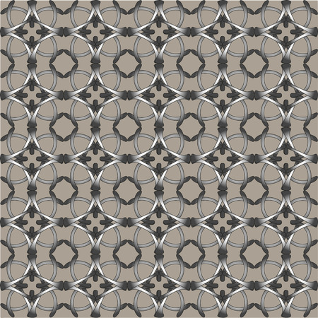abstract pattern with circles squares on a gray backgroundのイラスト素材