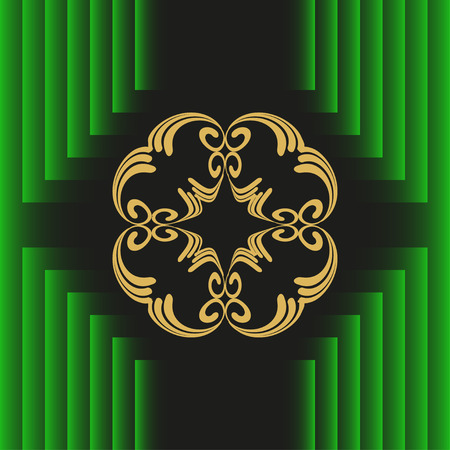 Abstract figure Art Deco Monogram and Emblem Elements.のイラスト素材