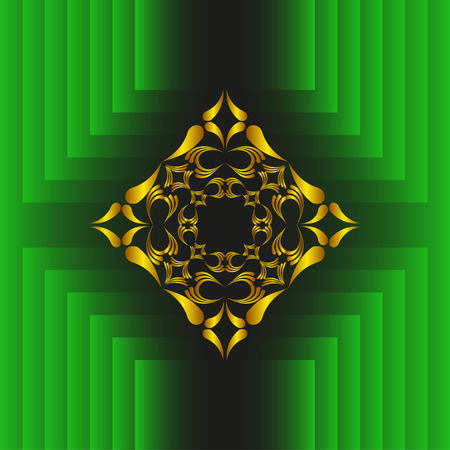 Abstract figure Art Deco Monogram and Emblem Elements.のイラスト素材