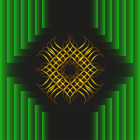 Abstract figure Art Deco Monogram and Emblem Elements.のイラスト素材
