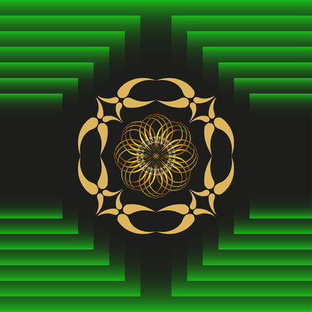 Abstract figure Art Deco Monogram and Emblem Elements.のイラスト素材