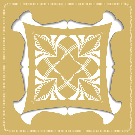 Abstract figure Art Deco Monogram and Emblem Elements.のイラスト素材