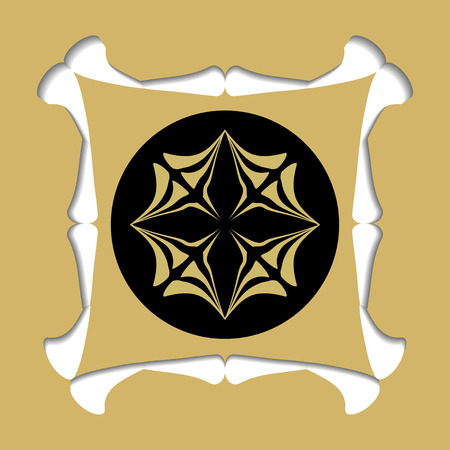 Abstract figure Art Deco Monogram and Emblem Elements.のイラスト素材