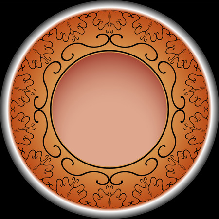 Abstract figure Art Deco Monogram and Emblem Elements. Copy Space for Text.のイラスト素材