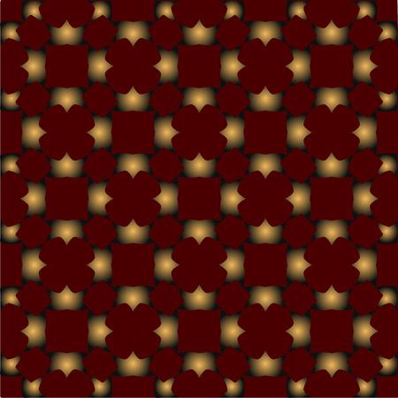 Seamless pattern of abstract shapes in the form of a crown on a red background. Pattern for wallpaper design.のイラスト素材