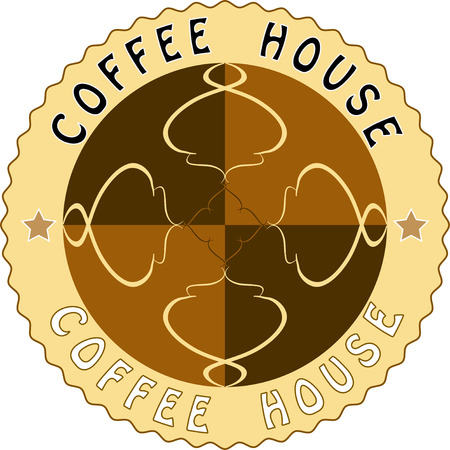 Coffee label and icon for the restaurants of bars of cafeのイラスト素材