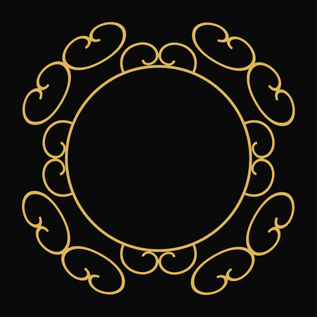 Abstract figure Art Deco Monogram and Emblem Elements.のイラスト素材