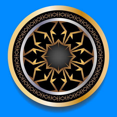 Round ornament pattern hand drawn. のイラスト素材