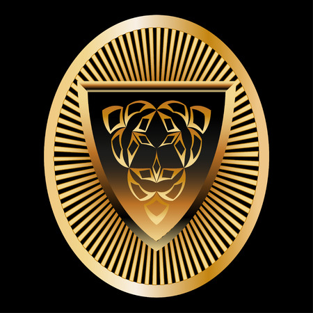 Abstract figure Art Deco Monogram and Emblem Elementsのイラスト素材