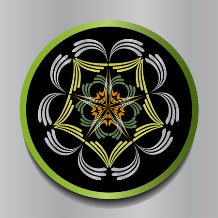 Abstract figure Art Deco Monogram and Emblem Elements.のイラスト素材