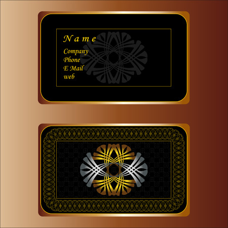 Business card template with abstract vintage background.のイラスト素材