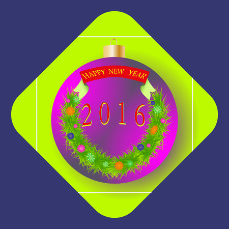 New Year greeting card design with text  Happy New Yearのイラスト素材