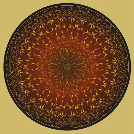 Mandala. Round decorative elements. Hand drawn background.のイラスト素材