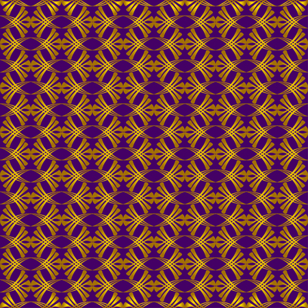 Vintage pattern of various shapes on purple background  Seamless pattern for wallpapers and background.のイラスト素材