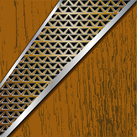 Abstract vector background with metallic elements and place for your textのイラスト素材