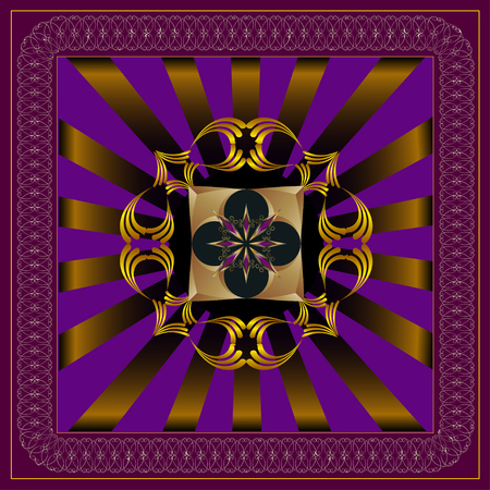 Luxury background with vintage golden ornament for various design artworkのイラスト素材
