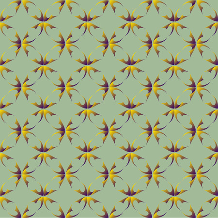 Seamless pattern of abstract overlapping purple yellow shapesのイラスト素材