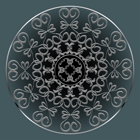Mandala. Round Ornament Pattern. Hand drawn backgroundの写真素材