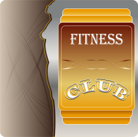 Silhouette of sports girl on the banner for the fitness club and gym. Poster designのイラスト素材