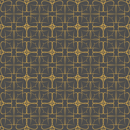 The pattern with decorative ornament on light yellow backgroundのイラスト素材