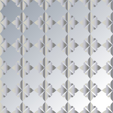 The pattern with decorative ornament on gray backgroundのイラスト素材