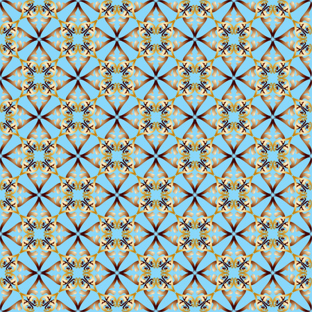 The pattern with decorative ornament on gray backgroundのイラスト素材