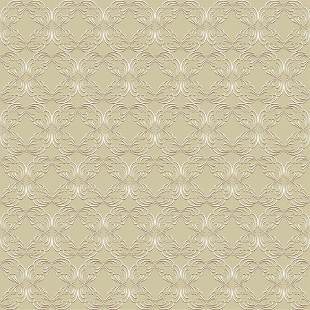 The pattern with decorative ornament in vintage styleのイラスト素材