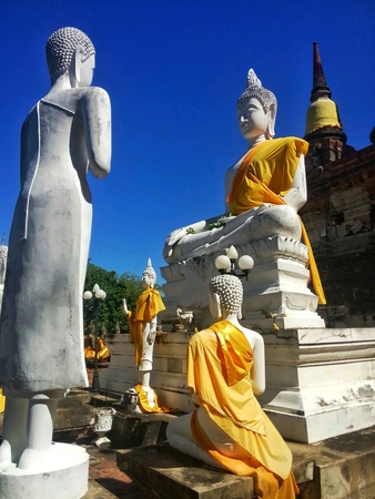 Watyaichimongkol ayutthaya Thailandの素材