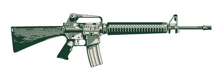 image of a modern automatic rifleのイラスト素材