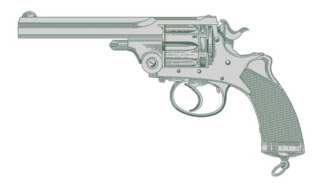 The image of an ancient revolverのイラスト素材